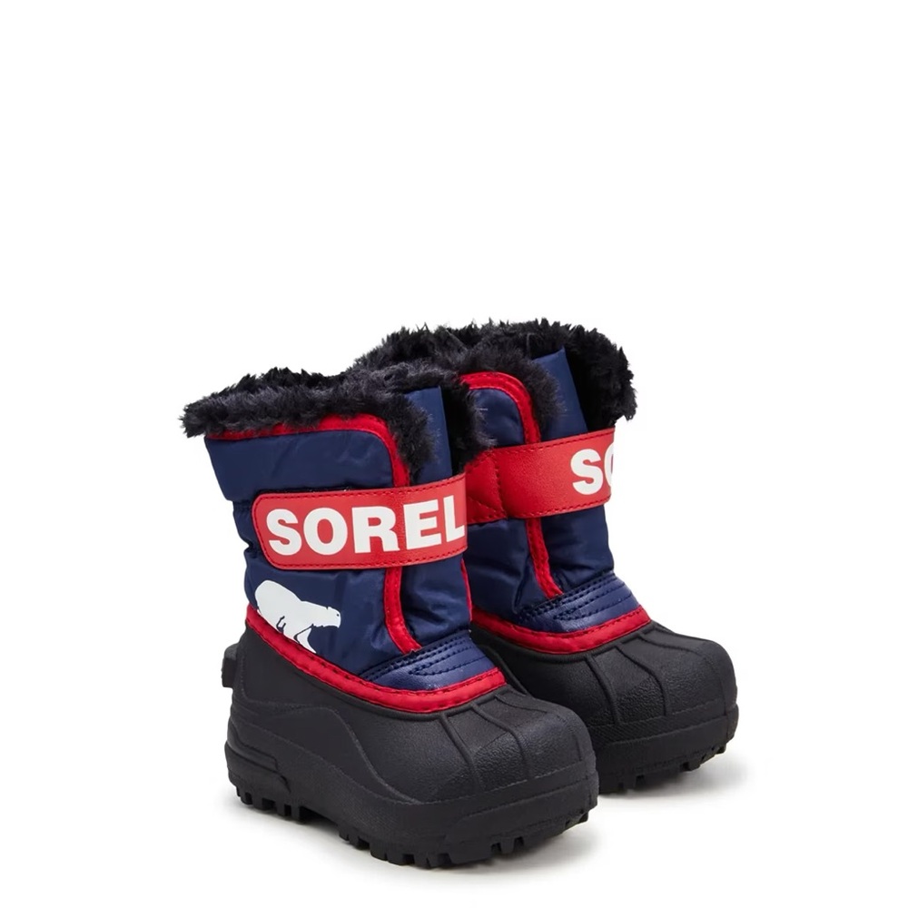 Sorel Snow Commander Winter Boot Toddler Size 4 Warm Outdoors Adventure Blue Red